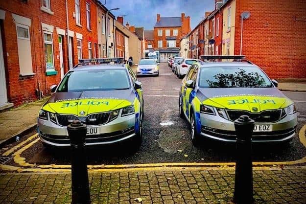 Two boys were arrested after they were spotted in possession of a large knife in Sutton on Monday evening