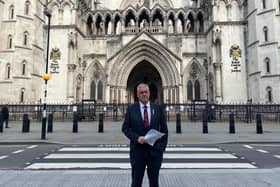 Lee Anderson MP outside London's High Court