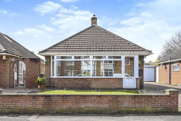 This sweet three-bedroom bungalow on Harby Avenue in Sutton is on the market for £190,000 with estate agents Bairstow Eves.