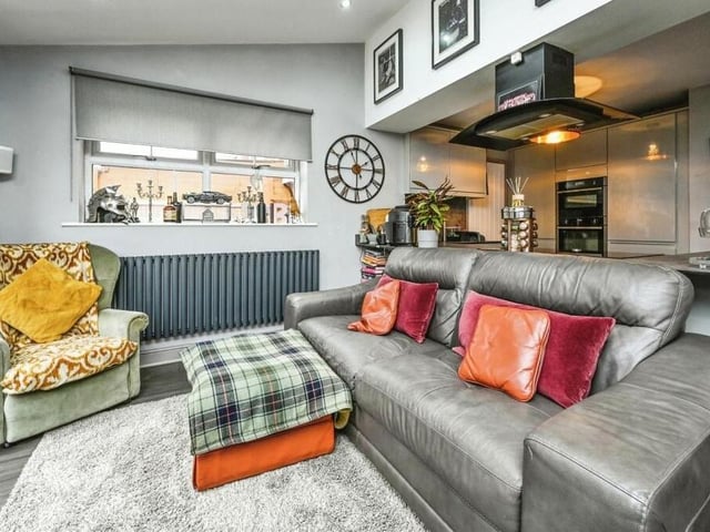 Here is a close-up of the new family zone that has been created within the rear extension at the £325,000-plus house.