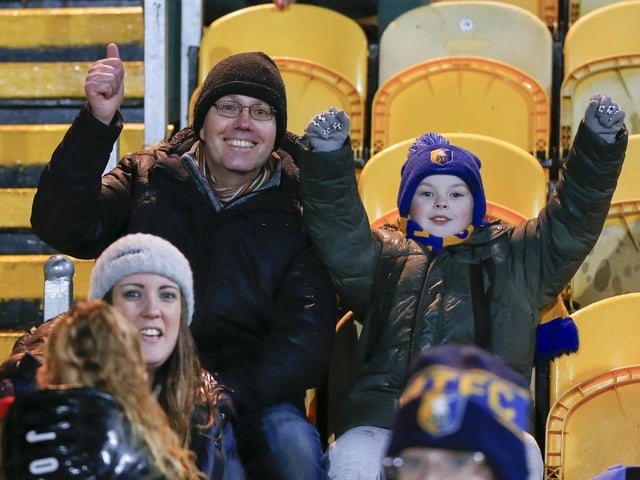 Mansfield Town fans before the defeat to Wrexham.