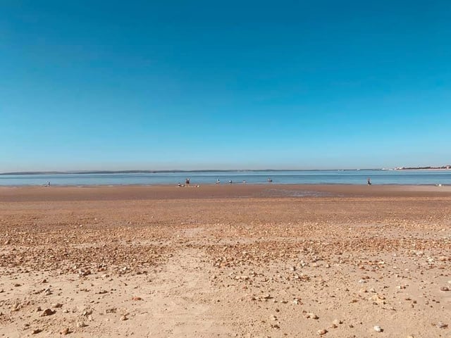 Despite the heat, social distancing was pretty easy on Hayling beach this morning (August 7). Picture: Laura O'Halloran