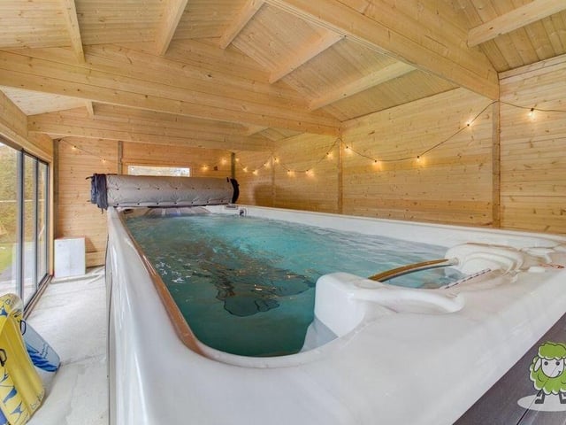 Inside the swim spa. Don't you just want to jump in!