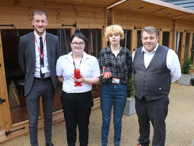 Tom Wright, Brooke Purdy, Lucy Stone and Brett Westwood with more winning beverages