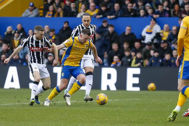 Action during the Sky Bet League 2 match against Notts County FC at the One Call Stadium, 03 Feb 2024, Photo credit Chris & Jeanette Holloway / The Bigger Picture.media