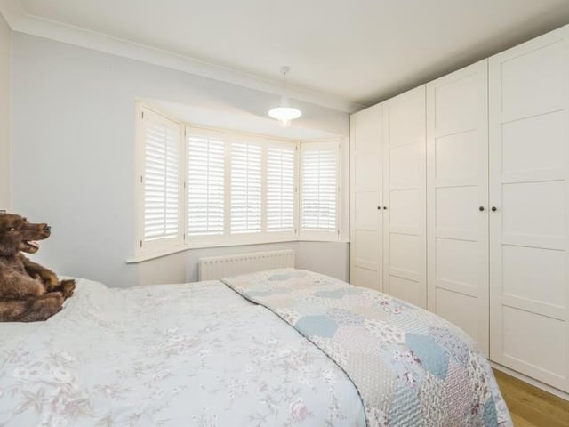 Another shot of the main bedroom at the Eastwood bungalow, showing how much space there is for wardrobes.