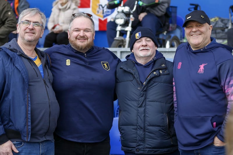 Mansfield Town fans ahead of the draw with Sutton United.