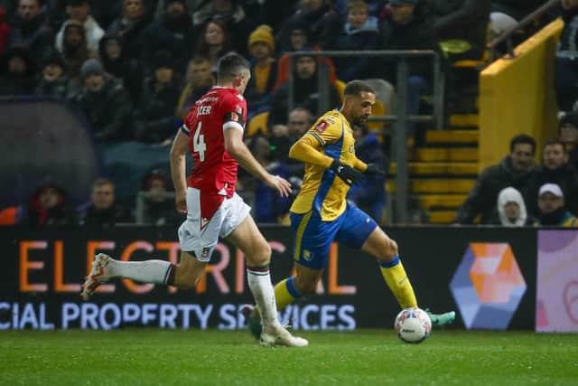 Jordan Bowery on the ball during the Emirates FA Cup match against Wrexham AFC at The One Call Stadium, 04 Nov 2023
Photo credit : Chris & Jeanette Holloway / The Bigger Picture.media