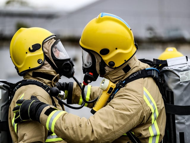 HMS Tamar conducted a fire exercise, a man overboard exercise and a salvage exercise under FOST (Flag Officer Sea Training) staff alongside in Faslane in order to prepare the ship for her operational deployment.
