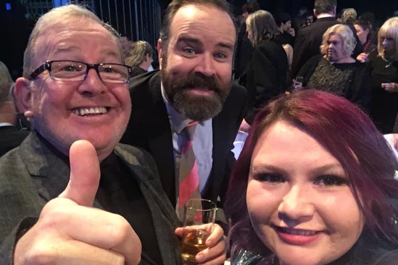 Shelley McRobbie managed to get a snap with both of the Still Game stars.