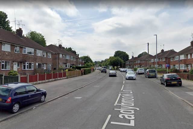 The incident happened on Ladybrook Lane, Mansfield.