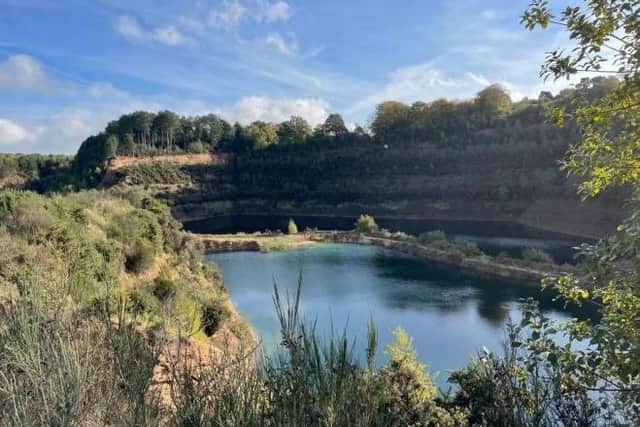 Ratcher Hill Quarry in Mansfield is a 76-acre site that includes a lake. It is up for auction with a guide price of a minimum of £50,000.