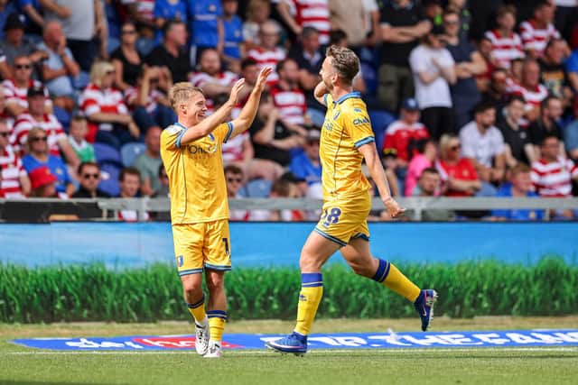 Mansfield Town during the Sky Bet League 1 match against Doncaster Rovers FC at the One Call Stadium, 15 Aug 2026, Photo credit Chris & Jeanette Holloway / The Bigger Picture.media
