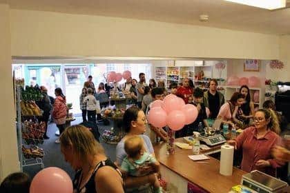 Crowds flocked to the store on its opening day.