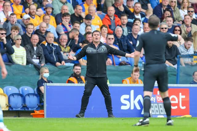 Mansfield Town manager Nigel Clough - selection headaches for Crawley clash.