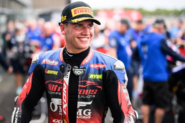 Kyle Ryde enjoys his title win last year. Photo by Michael Hallam.