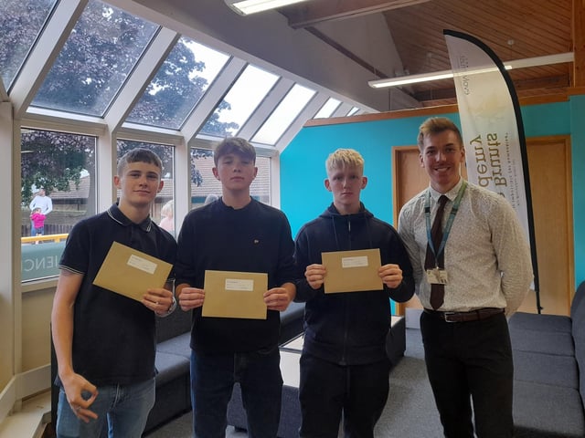 Archie Whitby, Max Bainbridge, Wood Wakelin and Joshua Morris, head of Year 11