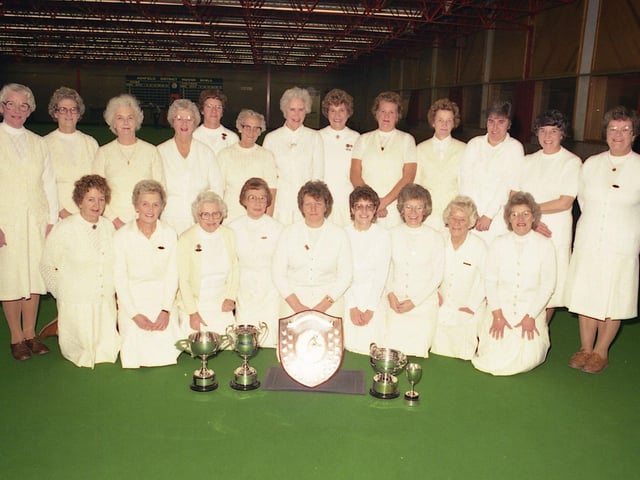 Members of Mansfield Ladies Bowling Club in 1983.