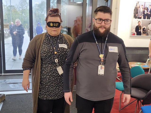 Support staff and tutors attended the charity’s Community Sighted Guide training