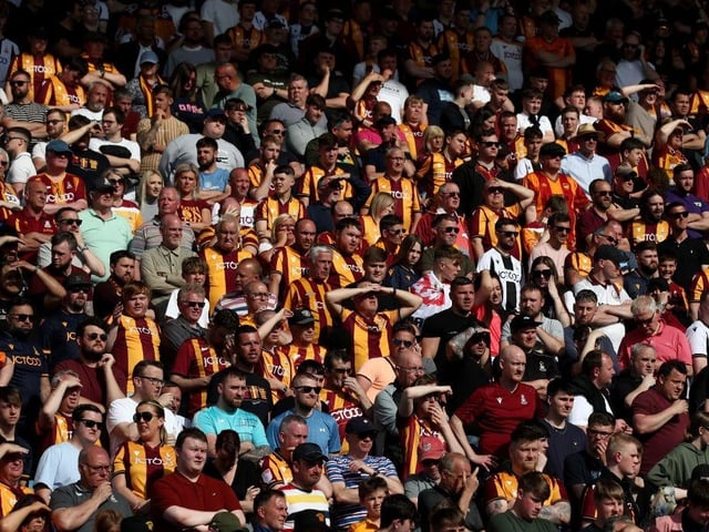 In the 2022–23 season the highest average attendance for an individual club of 17,967 was set by Bradford City.
