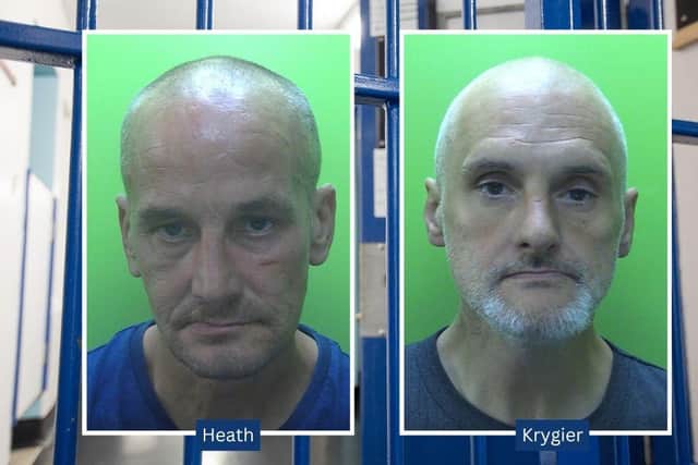 Martin Heath and Leroy Krygier stole cosmetics from St Peter’s Retail Park on three occasions between 30 September and 1 October.