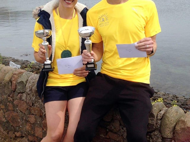 These two Harriers celebrate success.