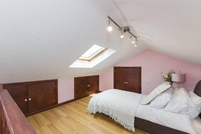 Gaze at the stars as you get off to sleep in this second bedroom in the annexe at the Linby property.