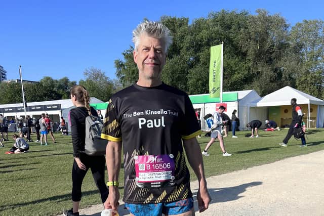 Paul Castledine - charity run at Hackney Half Marathon.