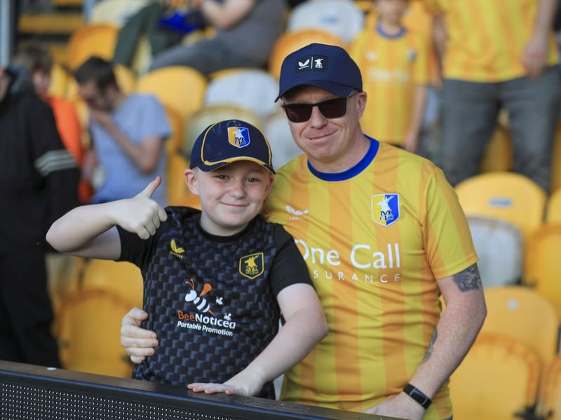 Mansfield fans during the Sky Bet League 1 match against Peterborough Utd FC at the One Call Stadium, 30 April 2025, Photo credit Chris & Jeanette Holloway / The Bigger Picture.media : Mansfield Town turned on the style to make light work of Peterborough United.