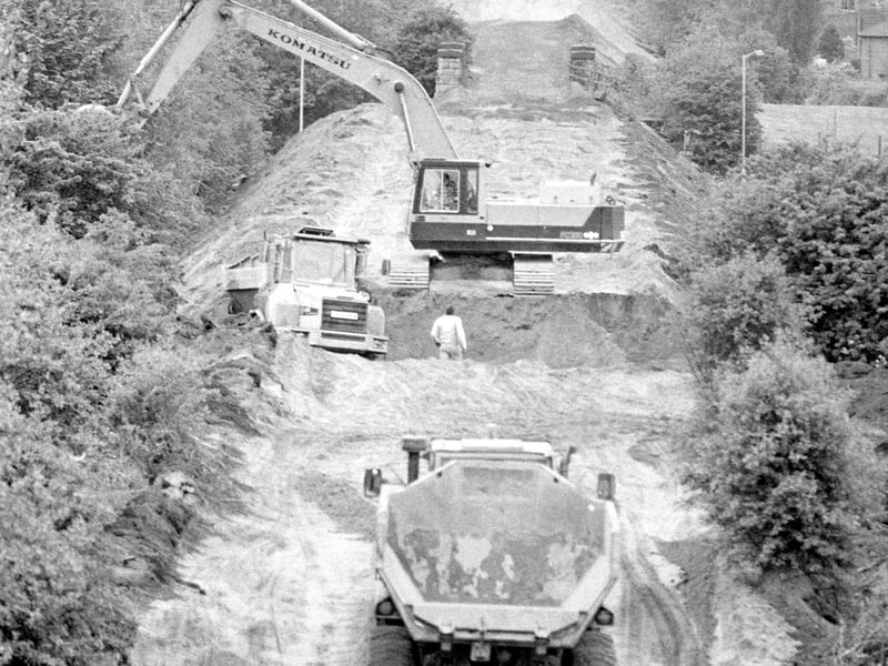Removal of Mansfield - Southwell railway line, 1986.