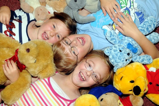 Youngsters gathered at Mansfield Museum in 2010 to take part in a Teddy Bears Picnic. Pictured from the left are Grace Brentnall, Timothy Bexon and Natalie Bexon.