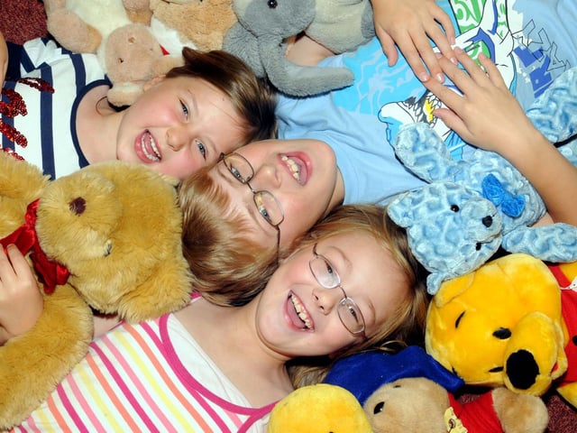 Youngsters gathered at Mansfield Museum in 2010 to take part in a Teddy Bears Picnic. Pictured from the left are Grace Brentnall, Timothy Bexon and Natalie Bexon.