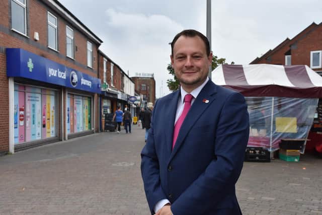 Ashfield District Council leader Jason Zadrozny in Kirkby town centre.