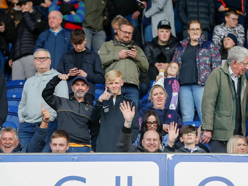 Mansfield Town fans at the last home game of the season.