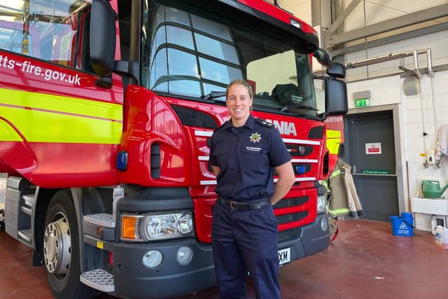 Charley Weatherall-Smith says there is a 'long way to go' in recruiting more women into Nottinghamshire Fire & Rescue Service.