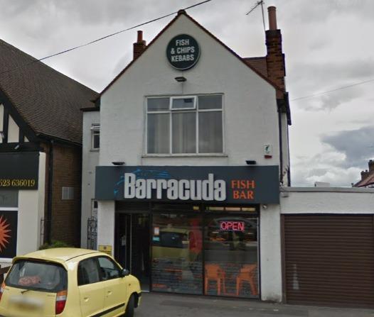 Barracuda Fish Bar on Sutton Road, Mansfield. Last inspected on October 10, 2024.