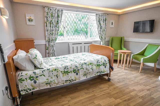 One of the bedrooms at Parkside Nursing Home, which provides care for up to 50 elderly residents, some of whom have dementia.