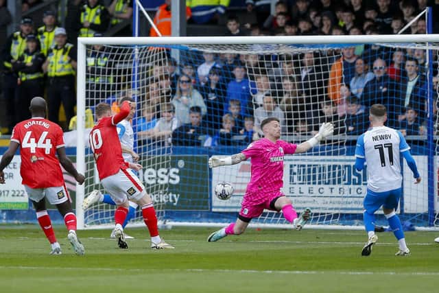 Mansfield Town hit the front against Barrow.