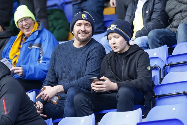Mansfield Town fans enjoy victory at Tranmere Rovers.