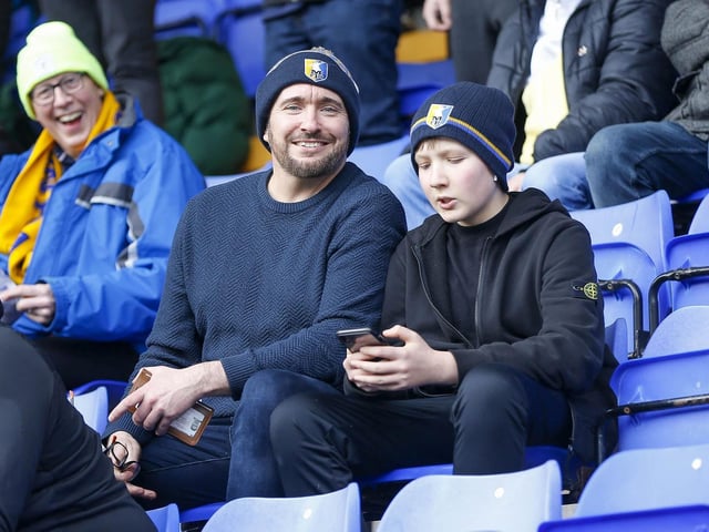 Mansfield Town fans enjoy victory at Tranmere Rovers.