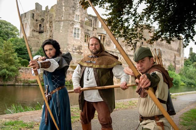 Maid Marian, Little John and Robin Hood