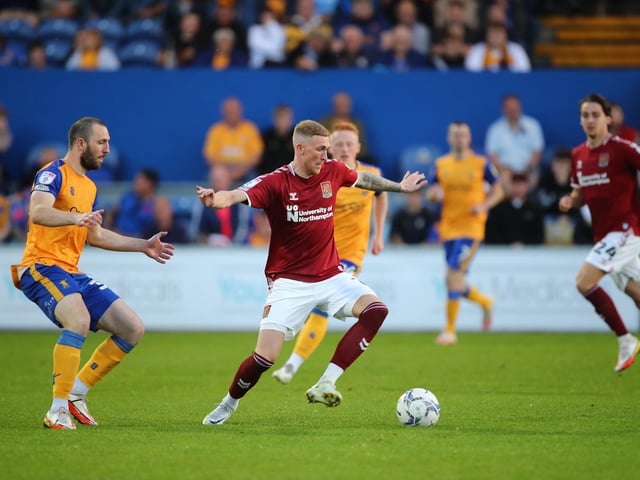 Mitch Pinnock has had a solid season in the Northampton midfield with nine goals and 13 assists in 44 games.