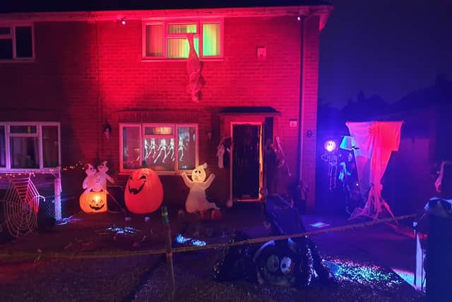 A previous year's haunted house at Cedar Avenue.