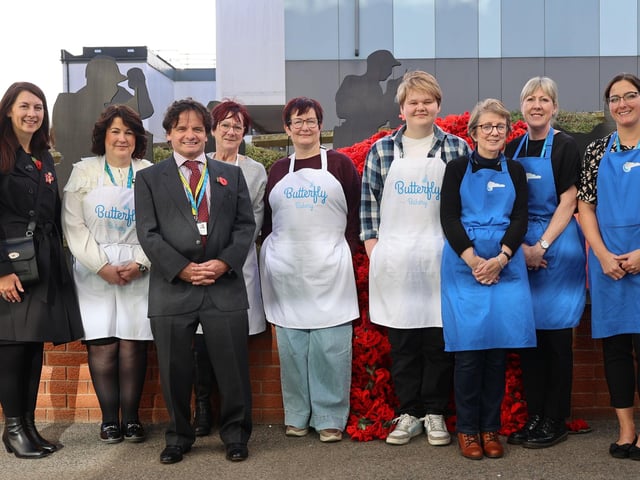 ATTFE College catering students and the College’s “Butterfly Bakery" provided a buffet at Kings Mill Hospital afterwards.