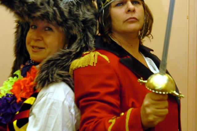 Left, Marion Court and Mandy Aitken, both playing Bottom in Steel Valley Beacon's production of A Midsummer Nights Dream back in 2006