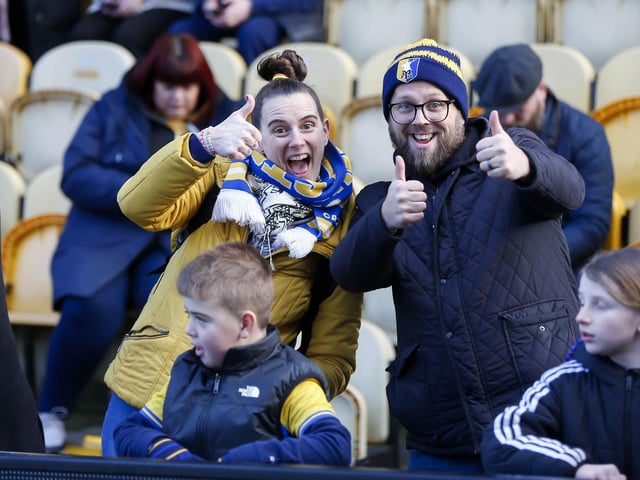 Mansfield Town fans watched their side beaten at home in the league for the first time this season.