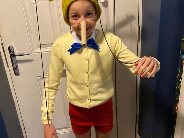 Matilda, age 9, from Forest Town as Pinocchio