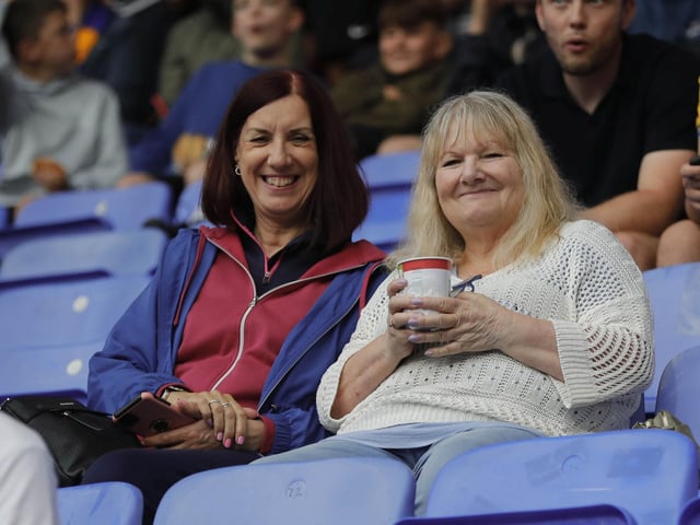 Stags fans at Bolton on Tuesday.