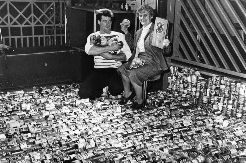 A can collection at Banwell's nightclub in 1986. Do you remember making a donation to the Boxing Day fancy dress fundraiser?