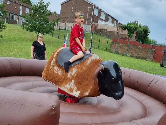 Fairground rides filled the field in Oak Tree.
